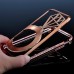 iPhone 6 6s Plus 5.5 - Rose Gold Aluminum Metal Hard Bumper Frame with Glossy Diamond Rhinestone Protective Cover Case